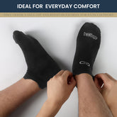 🌿 Set of 3 Bamboo Ankle Socks - Luxurious Black - Small/Medium - S/M 🌿